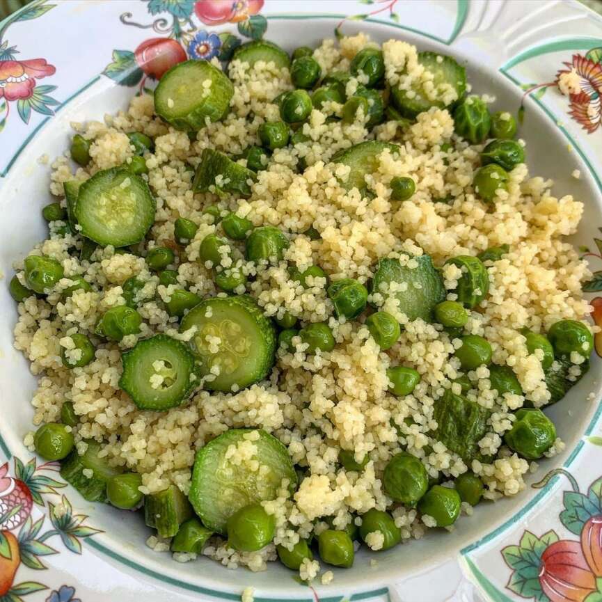 Cous cous zucchine e piselli Sano buono e italiano